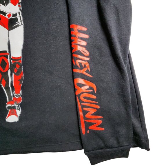 Harley Quinn Womens Graphic Hoodie Black & Red, Large - Picture 6 of 9